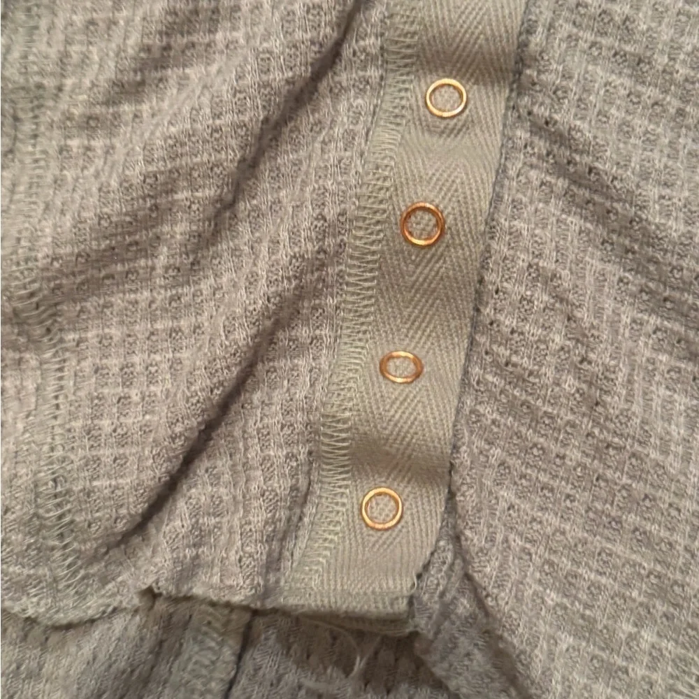 Free People Grey Button Down Shirt - Picture 4 of 5